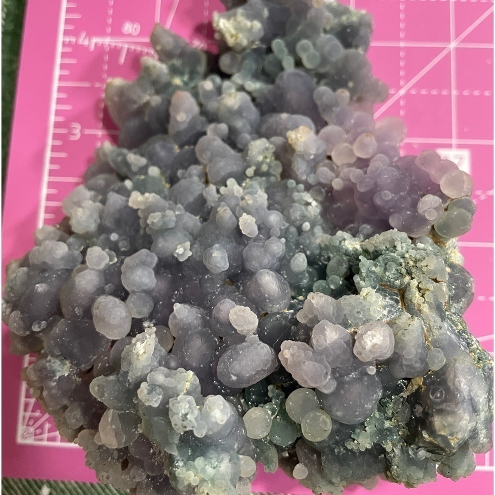 NATURAL GRAPE AGATE- CRYSTAL GEMSTONES amazing SPECIAL purple and BLUE 5”x4” - Picture 5 of 10